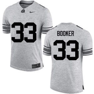 NCAA Ohio State Buckeyes Men's #33 Dante Booker Gray Nike Football College Jersey YHG1745UU